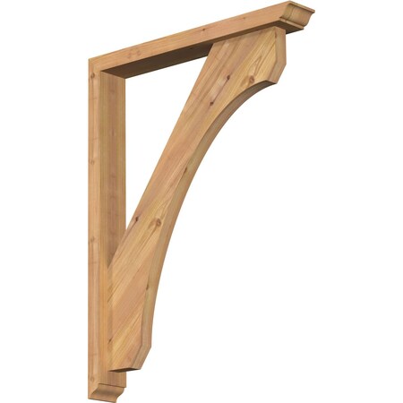 Ekena Millwork Legacy Traditional Smooth Bracket w/ Offset Brace, Western Red Cedar, 3 1/2"W x 24"D x 32"H BKT0402X24X32LEC01SWR